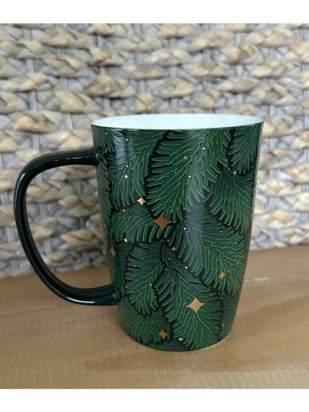 Palais Des Thés 15oz Holiday Limited Edition Ceramic Tea/Coffee Mug Green & Gold